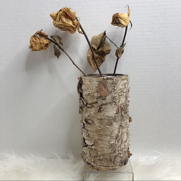 Rustic Natural Birch Tree Bark Vase